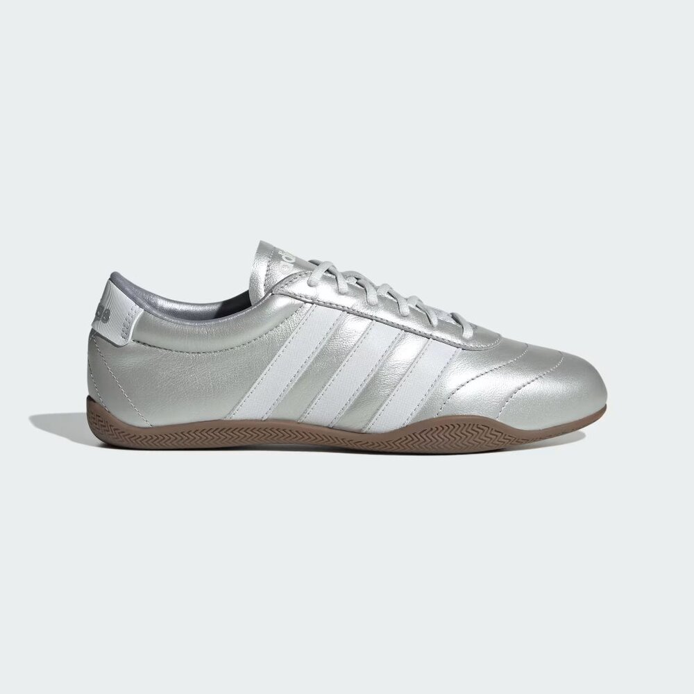 NWT Adidas Women's Grand Court Lo 'Silver Metallic Gum' Shoes JQ9682